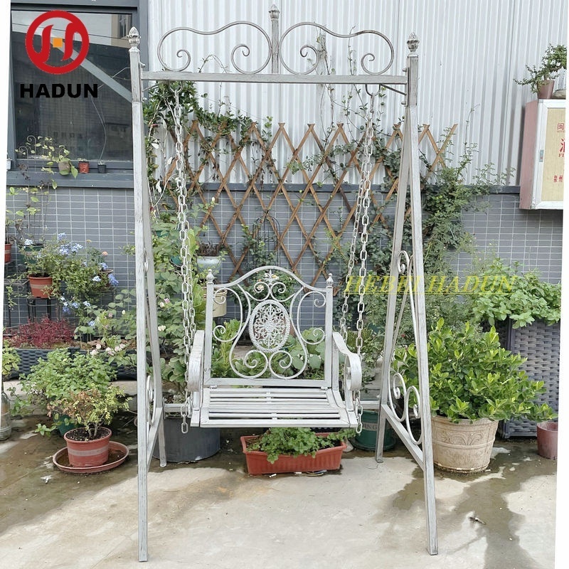 Outdoor Swing single Glider Indoor Children Cradle Chair Courtyard Adult Rocking Chair Luxury Iron Thickened Hanging Basket