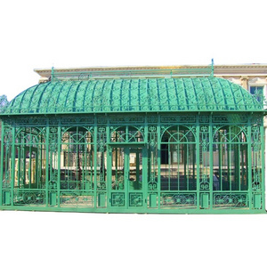 Modern Outdoor Ornamental Wrought Iron Gazebo Garden Large metal green wrought Iron Dome Gazebo