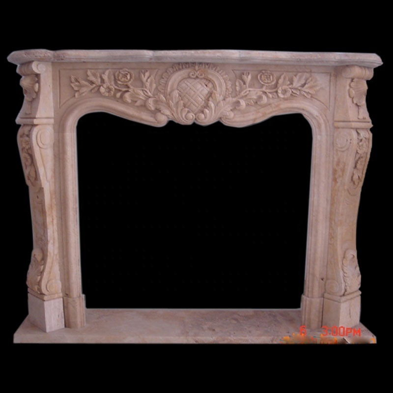 French natural stone marble fireplace mantle for wall decoration