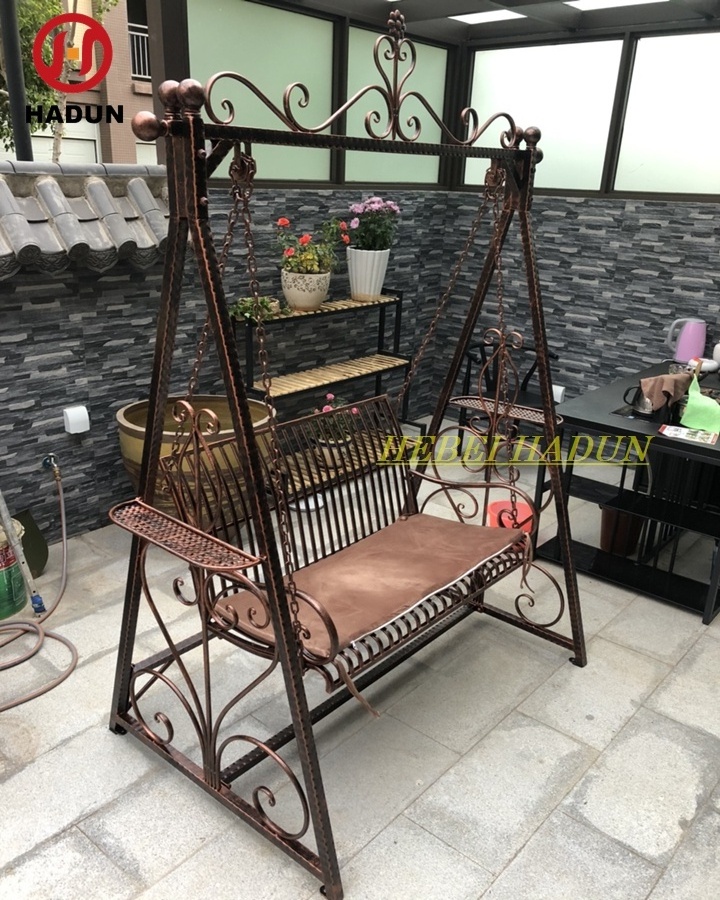 Outdoor Swing single Glider Indoor Children Cradle Chair Courtyard Adult Rocking Chair Luxury Iron Thickened Hanging Basket