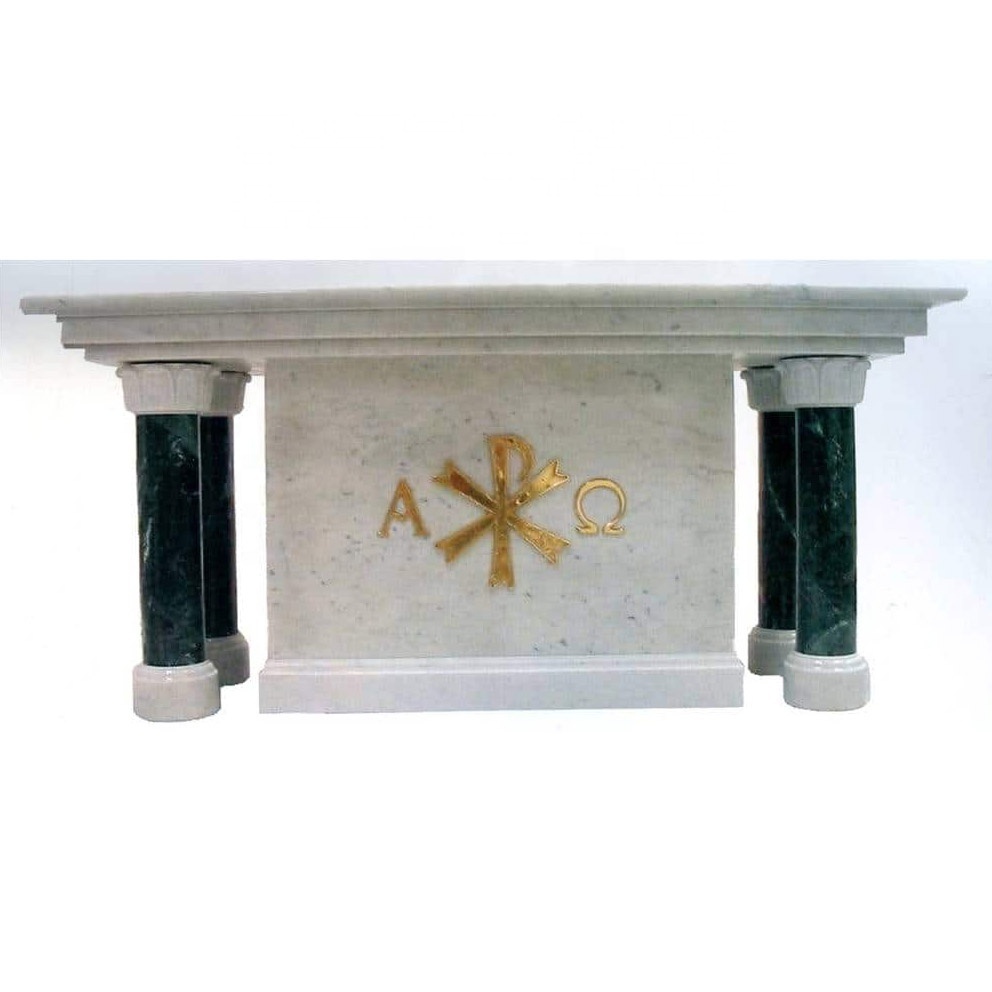 Church White Marble Stone Altar of Sacrifice Table