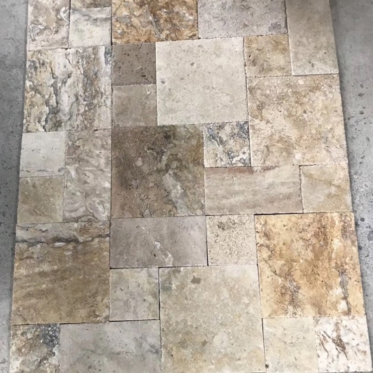 Spanish beige travertine honed surface outdoor stone floor tiles