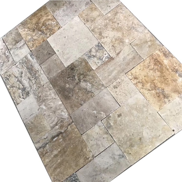 Spanish beige travertine honed surface outdoor stone floor tiles