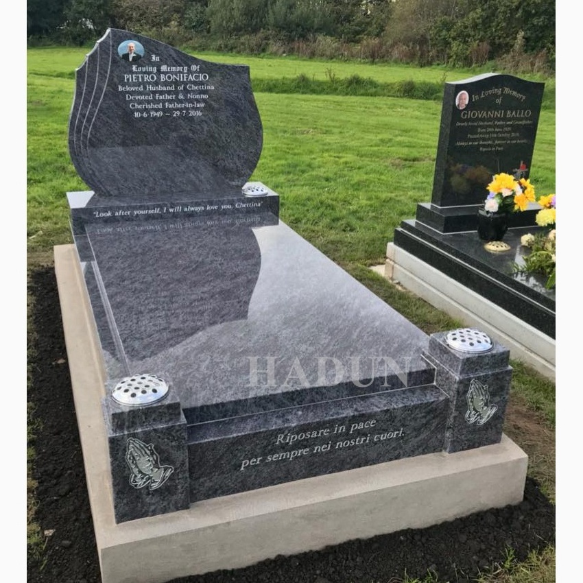 Wholesale Cheap China Black Granite Funeral Monument Gravestone