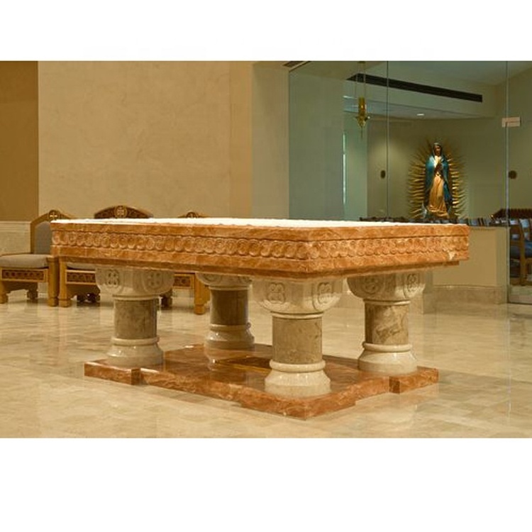 Hand Carved Religious Marble Church Altar