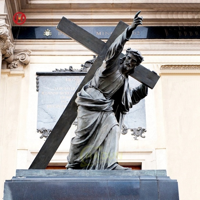 Life Size Christian Catholic Church Famous Sculpture Crosses and Crucifixes with Jesus Statue