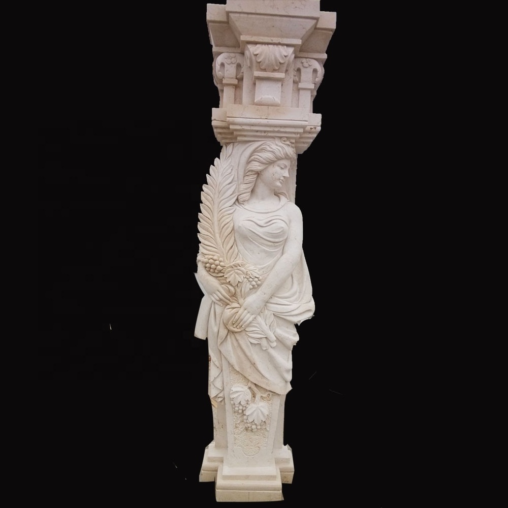 European Marble Statue stone pillar Column for building