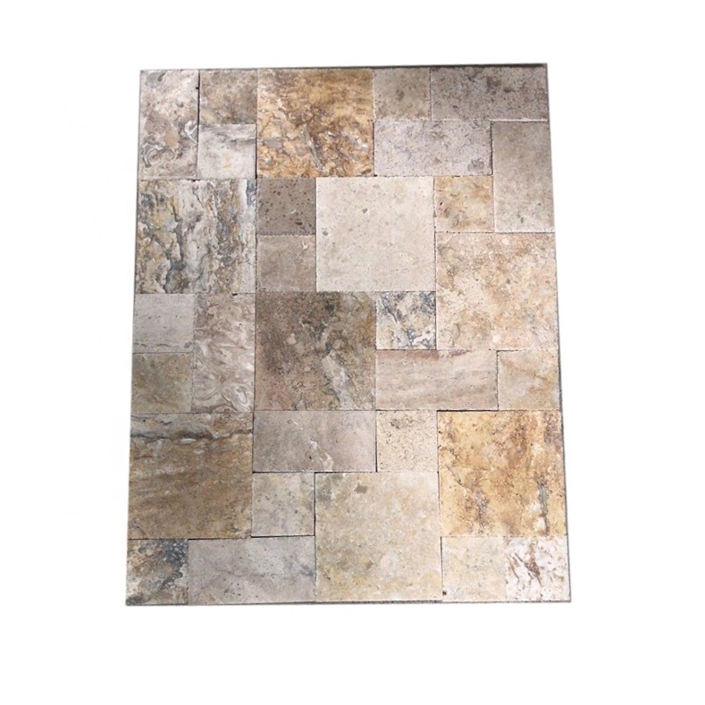 Spanish beige travertine honed surface outdoor stone floor tiles