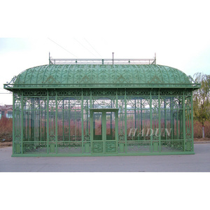 Outdoor garden used decorative large gazebo frame wrought iron greenhouse for flowers