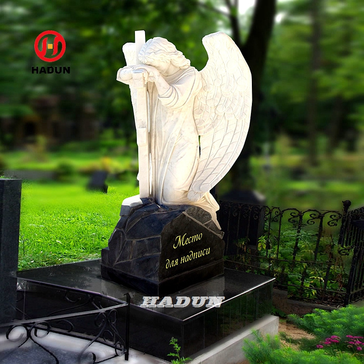 Angel Heart Headstone Monument Tombstone With Double Heart Monument