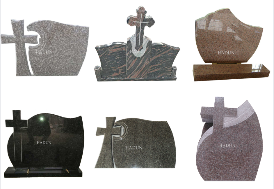 Cheap grey Granite Monument Guitar Headstones Monuments Tombstone Design