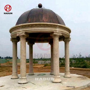 Outdoor Modern Marble Made Hand Carved Garden Roman Stone Gazebo