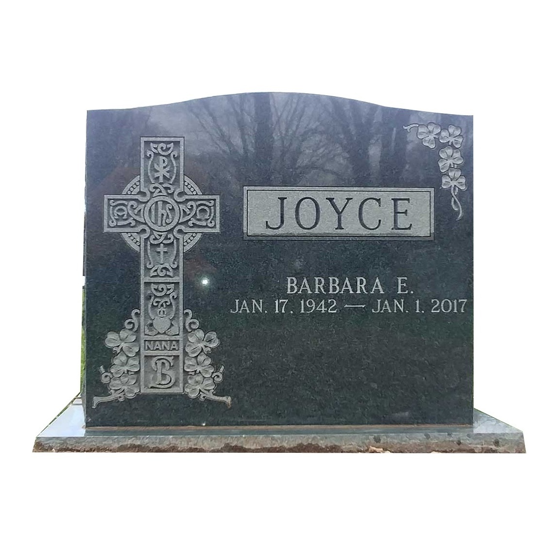 Cheap grey Granite Monument Guitar Headstones Monuments Tombstone Design