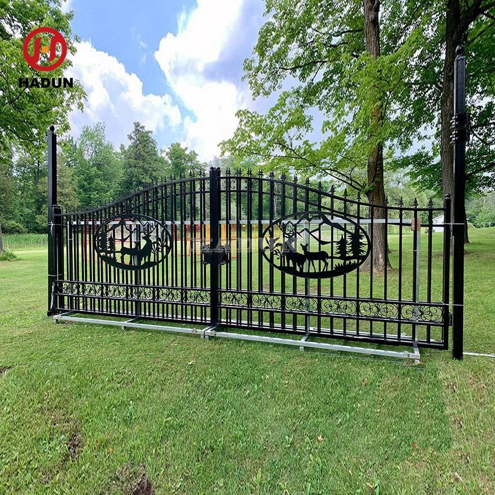 Hot metal wrought cast iron gate ornaments