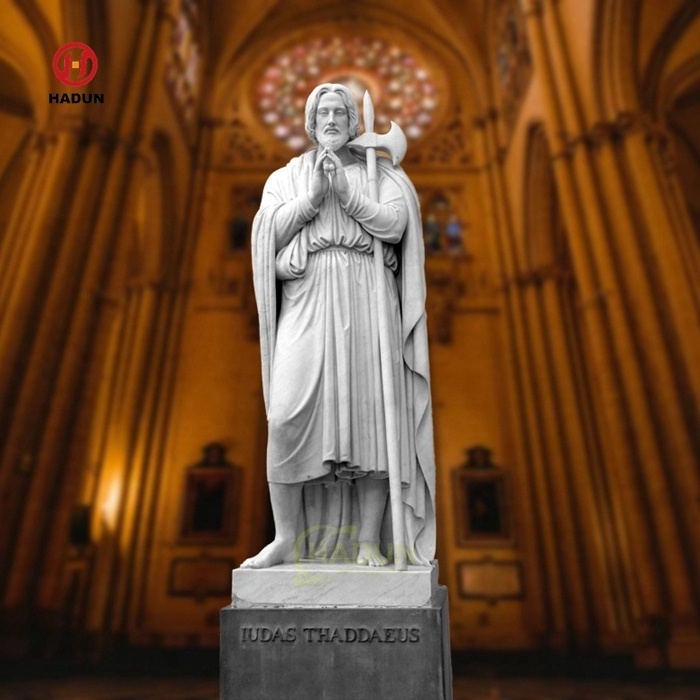 Custom Life Size Christ Church White Marble Saint James Sculpture Twelve Apostles of Jesus Statue