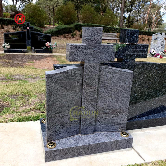 China grey granite tombstone marble angel headstone memorial tombstone black tombstones and monuments