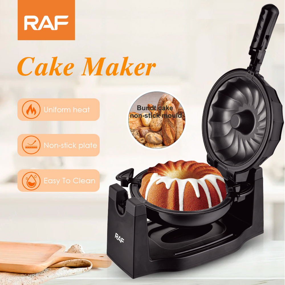 New New Launched Electric Auto Nonstick Coating Tube Baking Lava Bundt Cake Muffin Donut Rotated Bundt Cake Maker