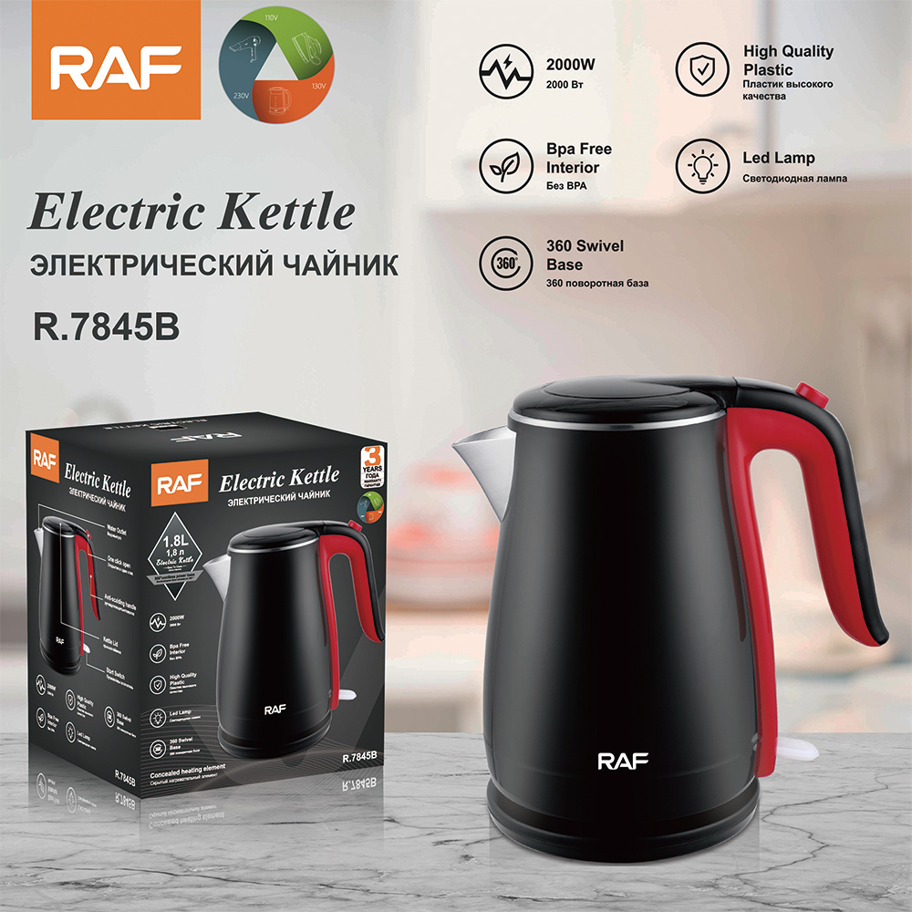 RAF Electric Heating Water Boiler Kettle Stainless Steel Warmer Bottle Samovar Electric Kettle