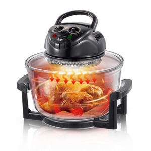 Multifunction cooker desktop glass air fryer electric wave turbo convection oven 12L  halogen oven for home