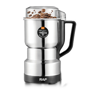 RAF Automatic Spice Nuts Mill 4 blades Coffee Bean Grinder 300ML Stainless Steel Electric Grinder With Handle