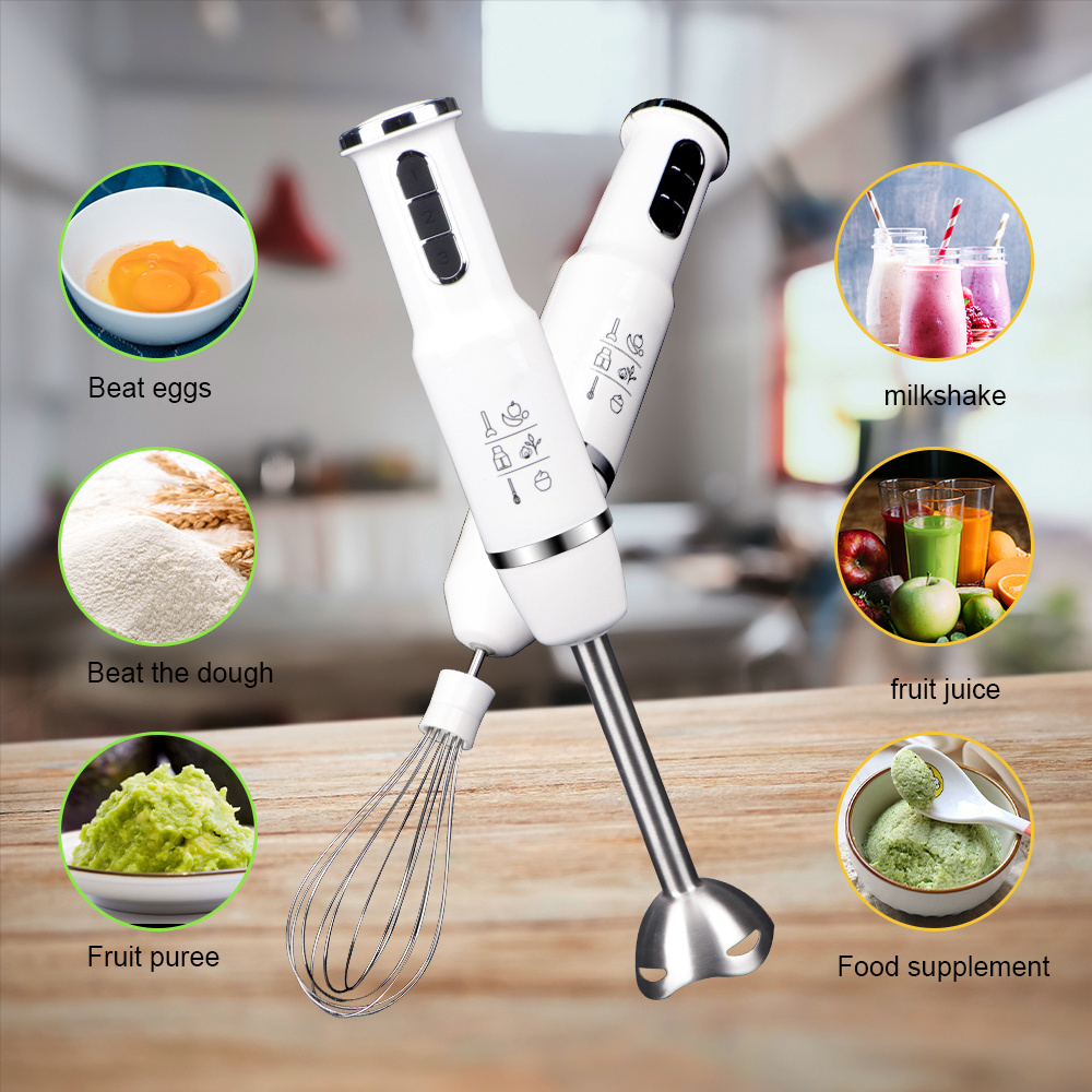 Personalized Multi Speed Food Processor Hadheld Mixer Set Hand Blender With Mixing Beaker,Whisk Attachment, Bpa-Free