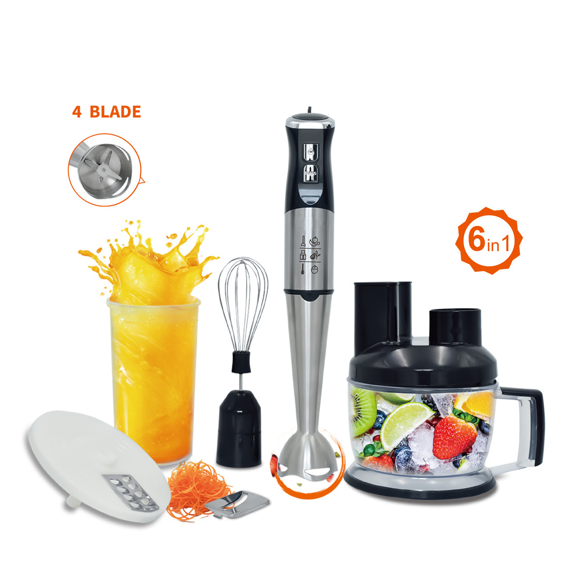 Special Offer 6 in 1Household Appliances Food Processor Hand Mixer Immersion Fruit Blender Cooking Hand Blender