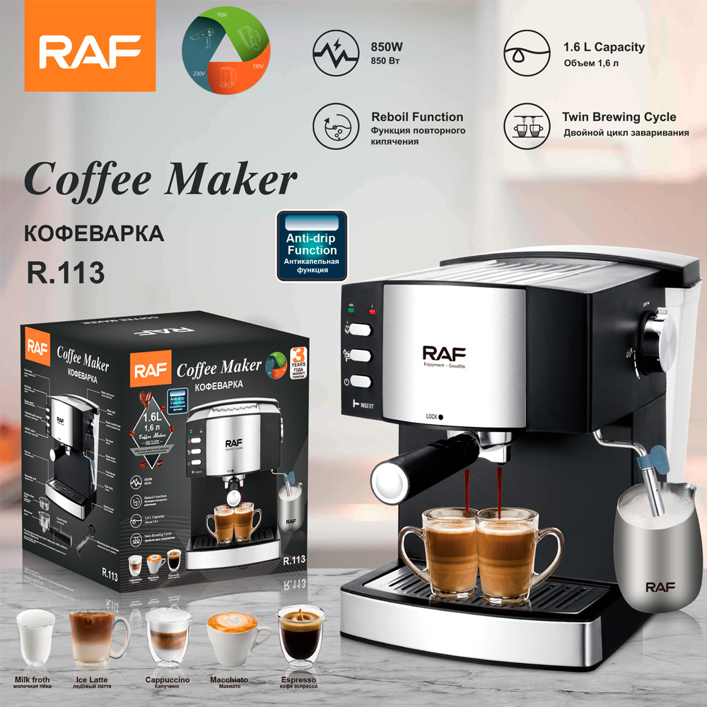 Quality Electric Moka Expresso Machine Automatic Coffee Machine Coffee Makers With Milk Frother