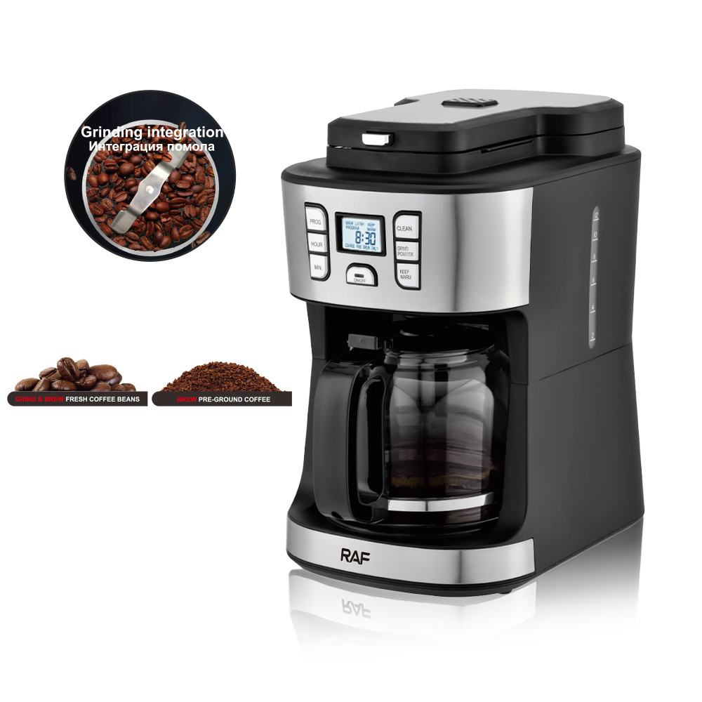 Commercial Bean To Cup Drip Coffee Maker Programmable Espresso Smart Coffee Maker Machine With Built-In Beans Grinder