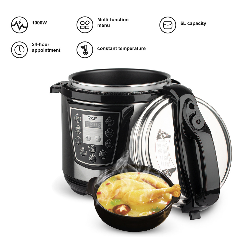 Multi Programmable Digital Pressure Rice Cooker Stainless Steel 6L Aluminum Pot Home Use Electric Pressure Cookers