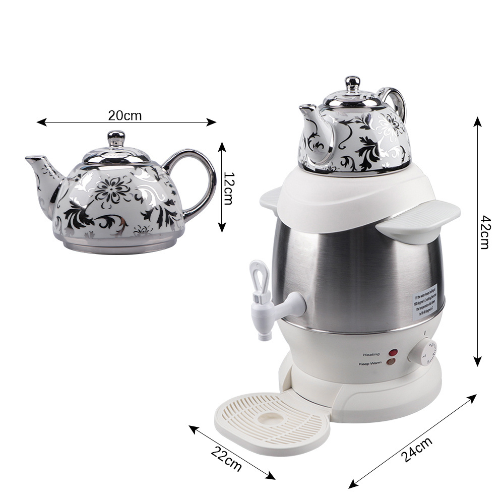 Hot Sale Drinking Hot Water Boiler Tea Urn Hot Steam Water Kettle Turkish Tea Pot Set