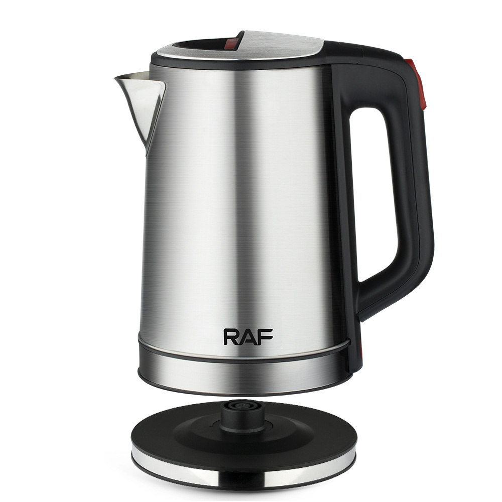 RAF Good Quality Water Boiling Tea Kettle Led Lamp 1800W 2.3L Stainless Steel Electric Kettle