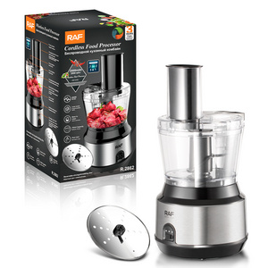 RAF Multifunctional High-quality Low Noise Spiral Stainless Steel Blades Kitchen Electric Cordless Food Processor