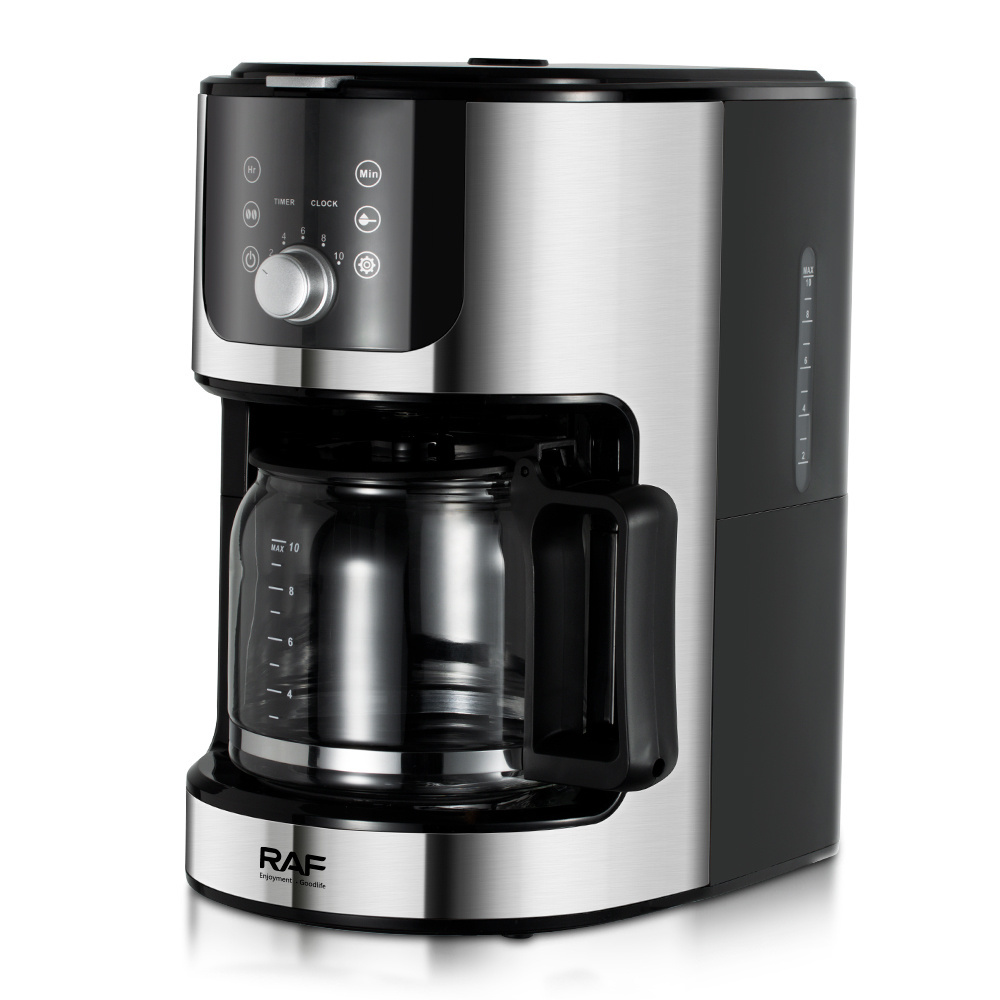 RAF New 1050W 1.2L Capacity 2 Ways to Brew Keep Warm Function Coffee Maker with Grinder