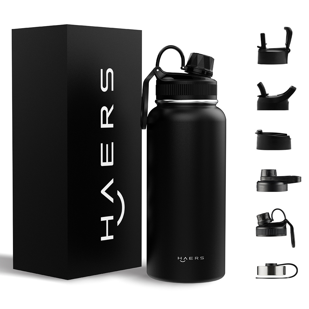 HAERS New arrival cheap double wall custom logo flask water bottle stainless steel insulated water bottles