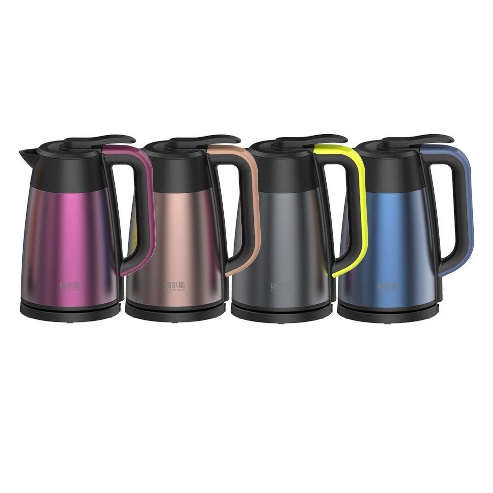 HAERS Custom Logo cordless electric thermos kettle 304 Stainless Steel Vacuum bottle thermo Kettle