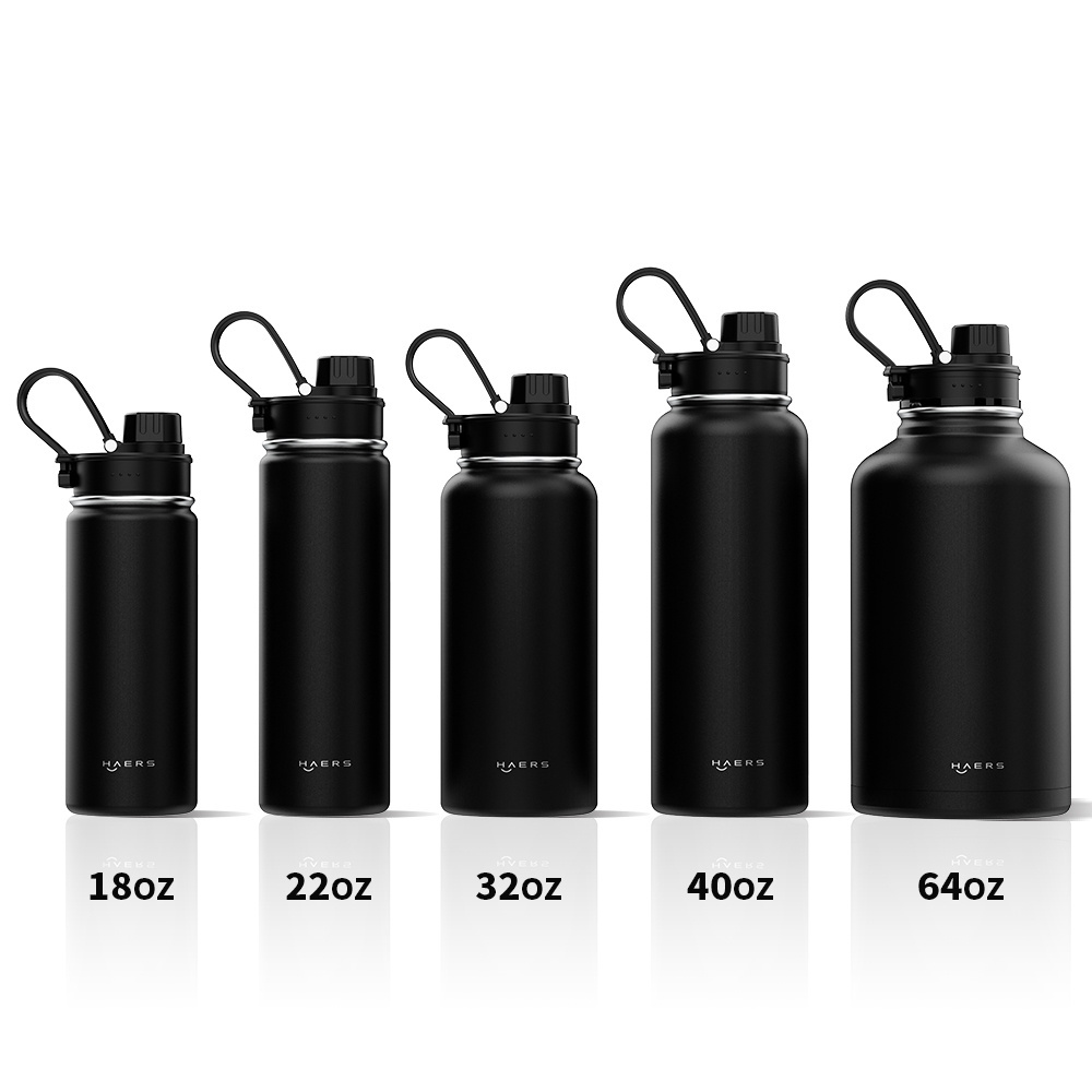 HAERS New arrival cheap double wall custom logo flask water bottle stainless steel insulated water bottles