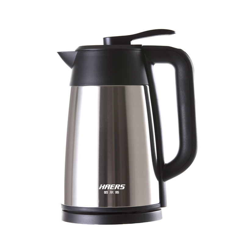 HAERS Custom Logo cordless electric thermos kettle 304 Stainless Steel Vacuum bottle thermo Kettle