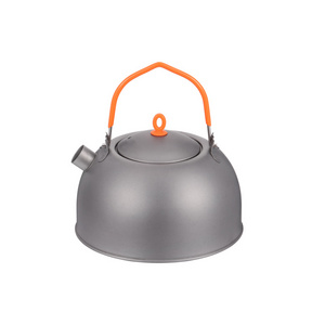 Outdoor portable titanium kettle can make tea travel hot water bottle