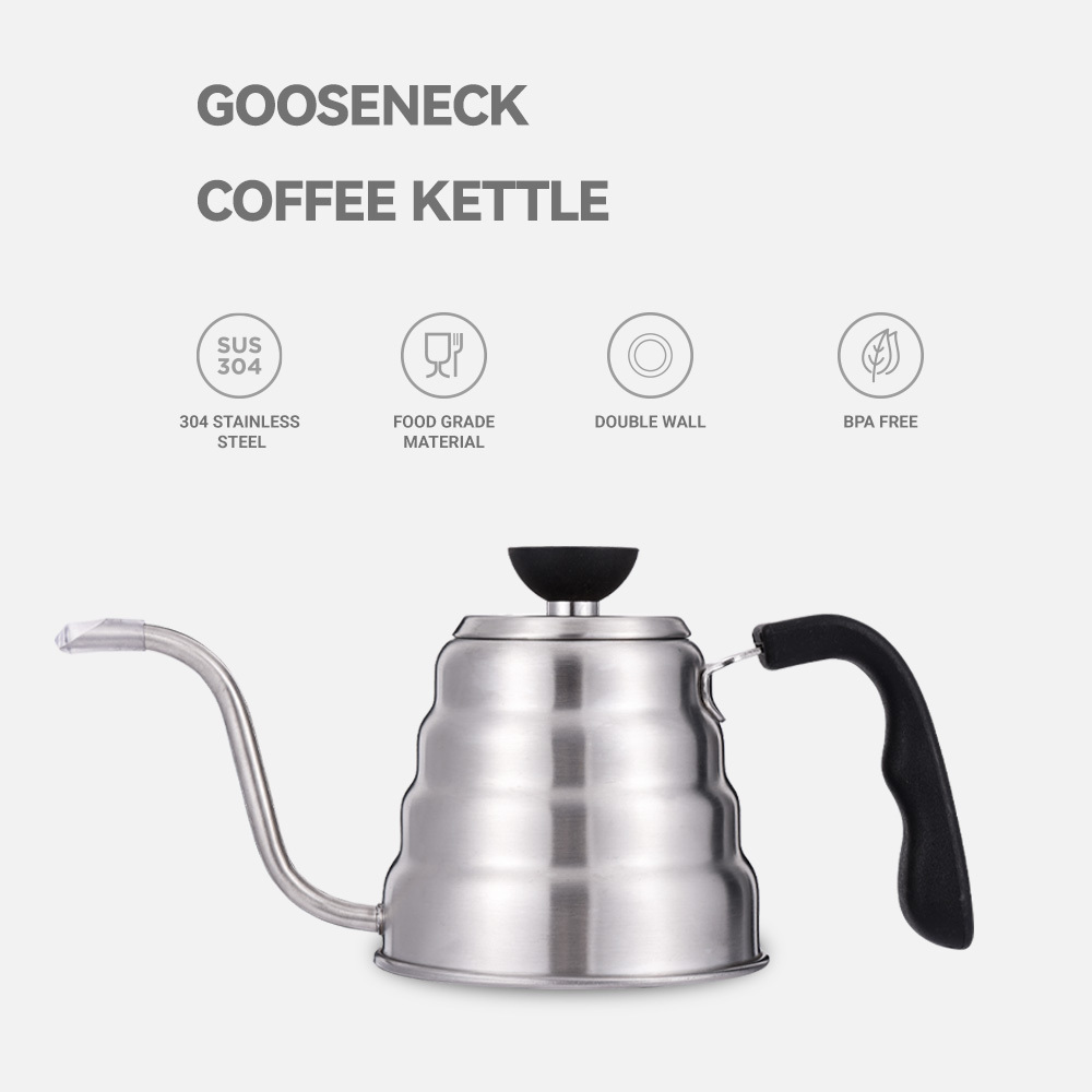 pour over Coffee Kettle 304 Stainless Steel Kettle Gooseneck spout coffee drip pot Barista Accessories