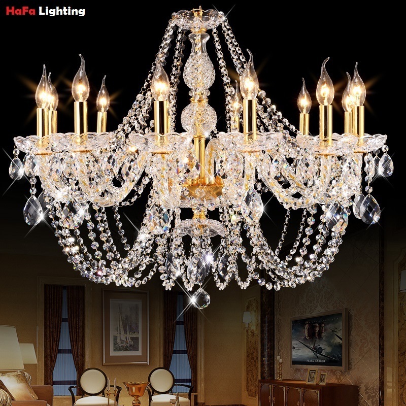 Vintage Crystal Chandelier Ceiling Pendant Fixtures Lighting Chandelier Lights K9 Quality Villa Crystal LED 15 Contemporary 80