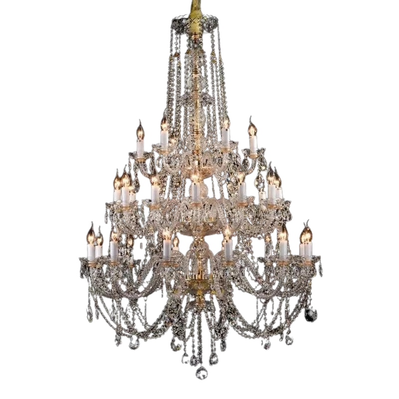 Vintage Crystal Chandelier Ceiling Pendant Fixtures Lighting Chandelier Lights K9 Quality Villa Crystal LED 15 Contemporary 80