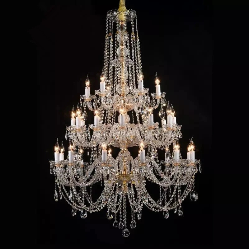 Vintage Crystal Chandelier Ceiling Pendant Fixtures Lighting Chandelier Lights K9 Quality Villa Crystal LED 15 Contemporary 80