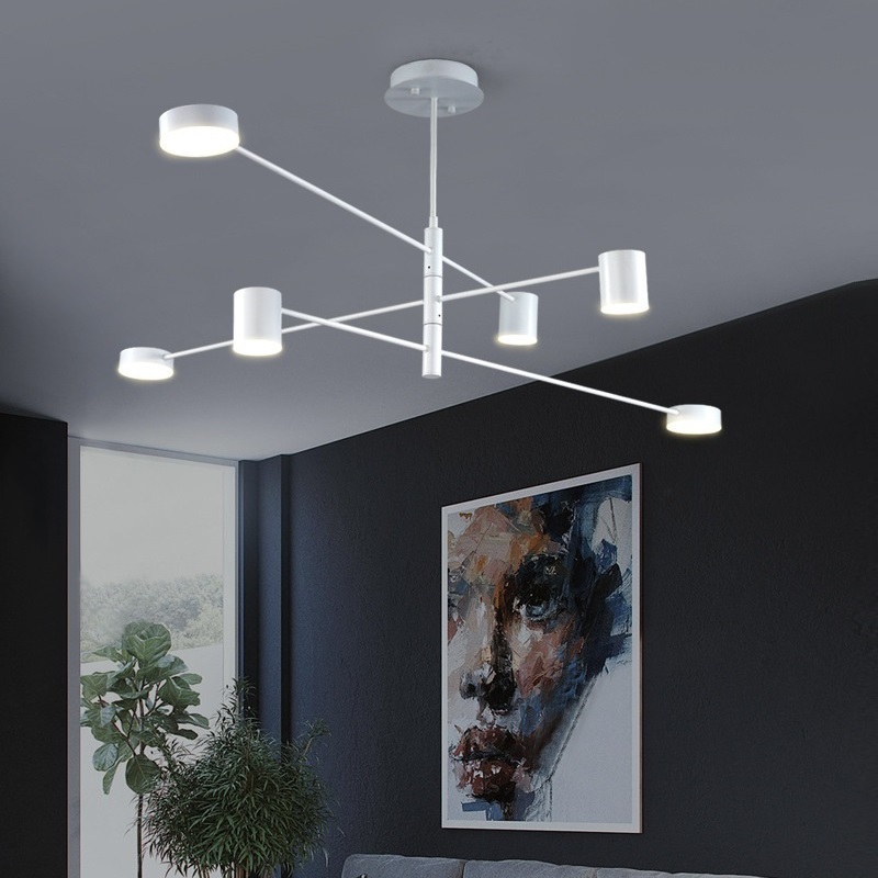 Modern Black / Gold / White  Led Ceiling Suspended Chandelier Light For Hall Kitchen Living Room Loft Bedroom