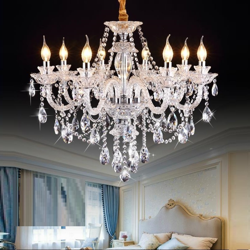 Luxury New K9 Modern Crystal Lustres De Cristal Lamps Chandeliers Lighting Fixture AC110V/220V Home Decoration LED Glass 15 AC