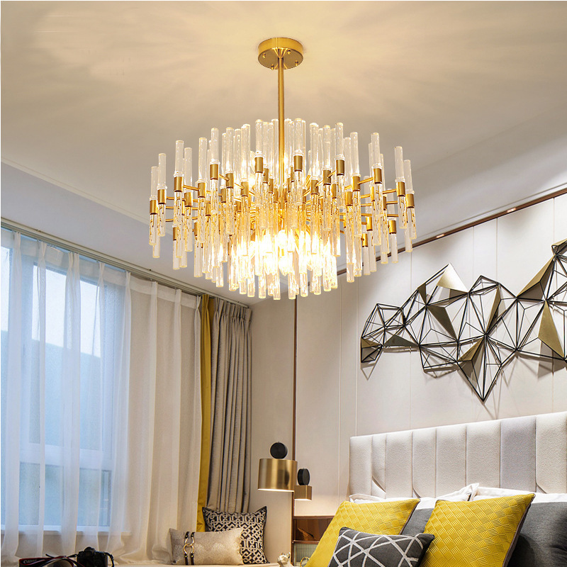 Hotel Chandeliers Crystal Lighting K9 Chandelier Pendant Lights Crystal Ceiling Lights Modern Chandelier Gold Luxury LED Glass