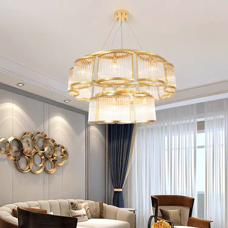 Modern Modern Villa Hall Modern Style Living Room Crystal Chandelier Luxury Indoor Lighting FixtureIndoor Lighting Fixture