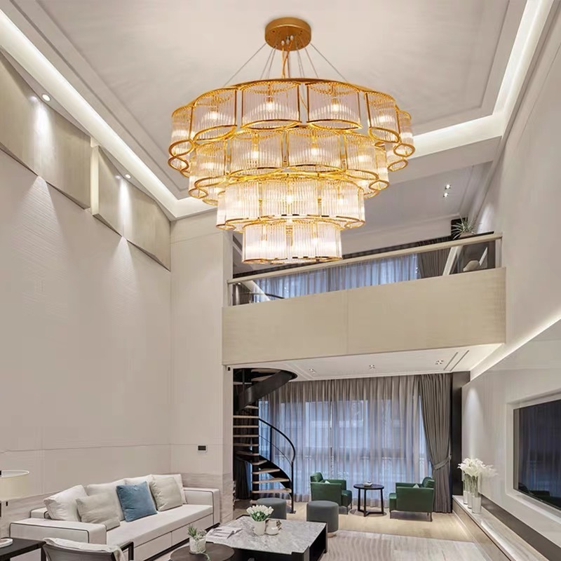 Modern Modern Villa Hall Modern Style Living Room Crystal Chandelier Luxury Indoor Lighting FixtureIndoor Lighting Fixture