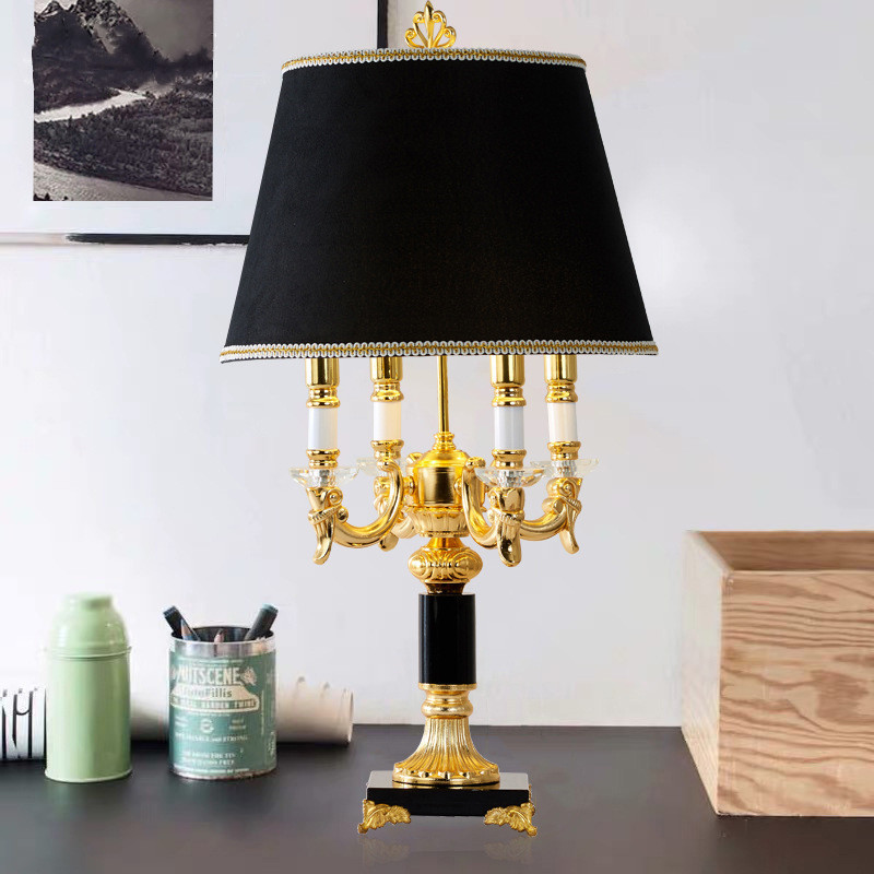 modern nordic design decoration bedroom bedside night light home crystal desk gold luxury candelabra led table lamp