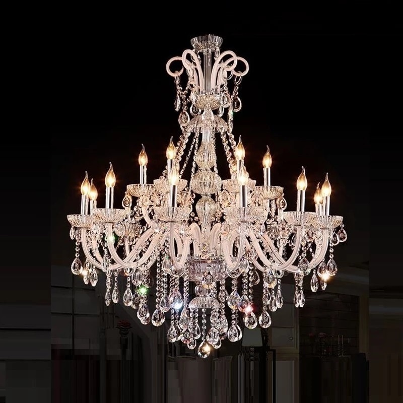 Candle Chandelier for Weddings Decorations Modern Ceiling Luxury Home Lighting K9 Crystal LED E14/E12 Chandelier Gua