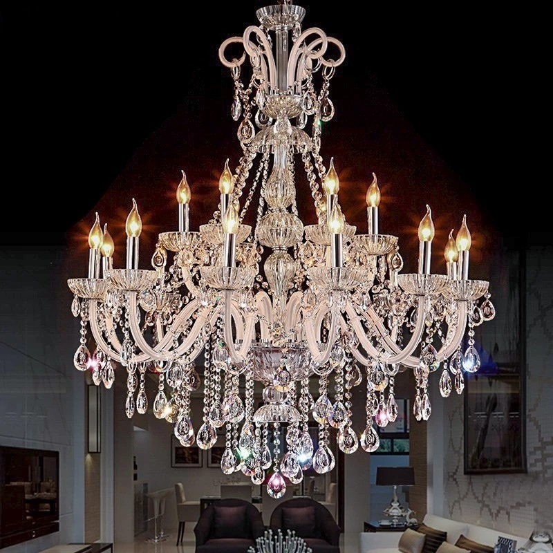 Candle Chandelier for Weddings Decorations Modern Ceiling Luxury Home Lighting K9 Crystal LED E14/E12 Chandelier Gua